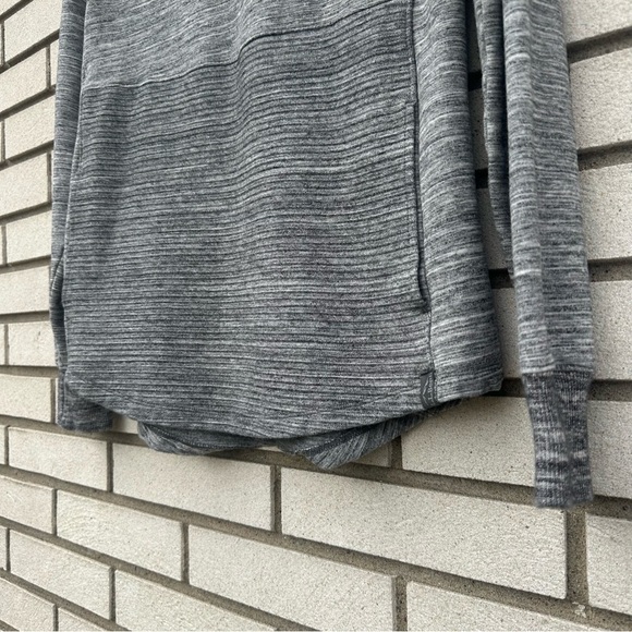 L.L.Bean Cozy Mixed-Knit Pullover Marled Light Gray Funnelneck Sweatshirt - Picture 5 of 12